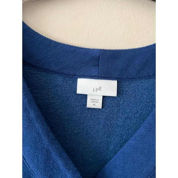 J.Jill Blue V-Neck Henley Tunic Top XL - Picture 3 of 5